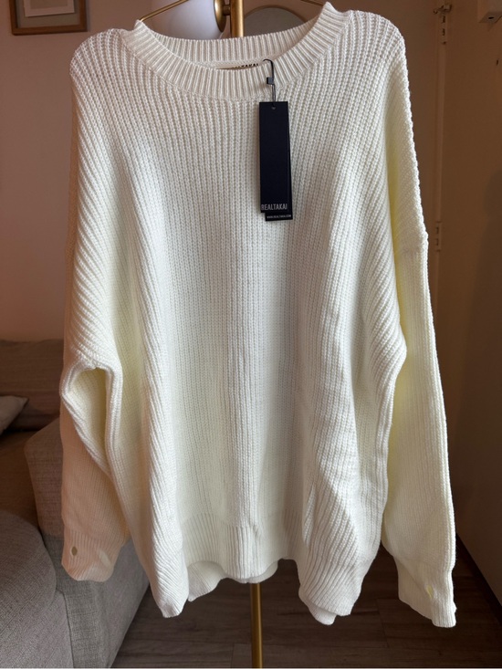 REALTAKAI Other - REALTAKAI NWT White Oversized Knit Sweater XL Limited Edition